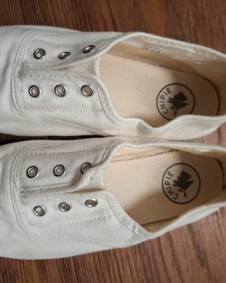 CHIPIE bianche N°32 scarpe in tela
