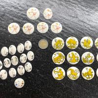 Lotto 33 cabochon in ceramica