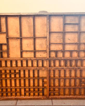 Grande Cassetto da tipografo d'epoca