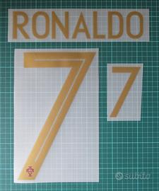 Nameset #7 RONALDO CR7 oro maglia Portogallo