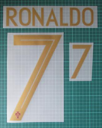 Nameset #7 RONALDO CR7 oro maglia Portogallo