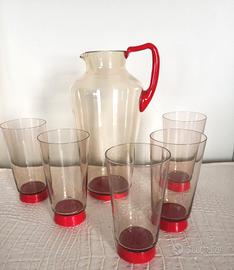  Bicchieri con Caraffa di Murano Nasonmoretti 