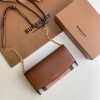 Burberry Hannah Wallet On Chain Vintage Check