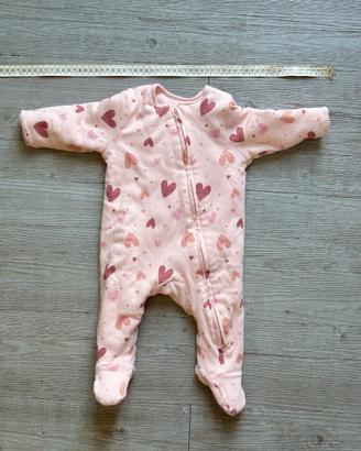 Tutina neonato 3-6 mesi 68 cm con piedini
