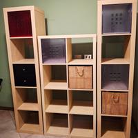 Scaffali Kallax  Ikea effetto rovere