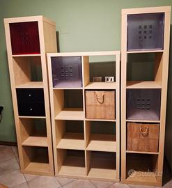 Scaffali Kallax  Ikea effetto rovere