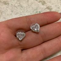 Orecchini punto luce a cuore in argento