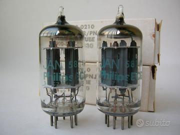 5814A /12AU7 JAN Philips ECG coppia NOS