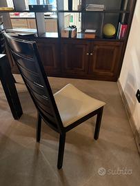 Sedie in legno e pelle