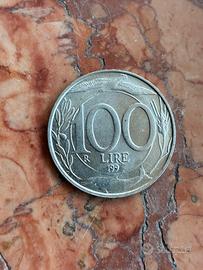 100 lire 1994 moneta con errore di conio