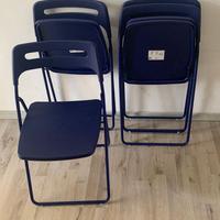 Sedia pieghevole ikea Nisse blu