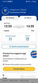 Volo Ryanair Catania-Pisa 25/06/2025