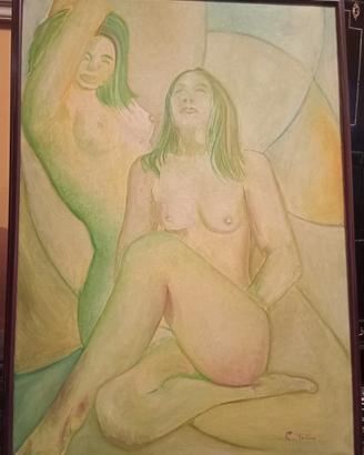 Dipinto olio su tela rigida Claudio Tolino