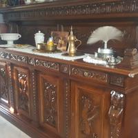 CAMERA DA PRANZO ANNI 70 INTAGLIATA A MANO