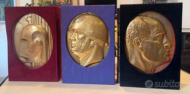 Tre libri Dino Editore Ed. Gran Lusso su Mussolini