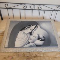 Quadro tela con cornice Madonna 