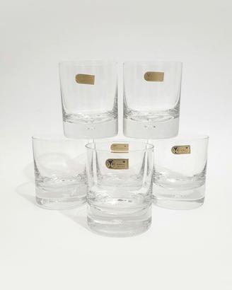 Vintage '60 Bicchieri Whisky Cristallo Firmati