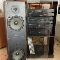 Impianto Hi-Fi stereo anni ’80 con mobile