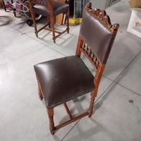 Sedie in legno Luigi XIV con seduta rivestita