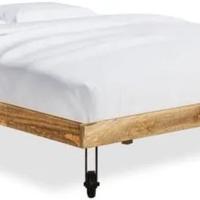 Letto matrimoniale industrial con ruote