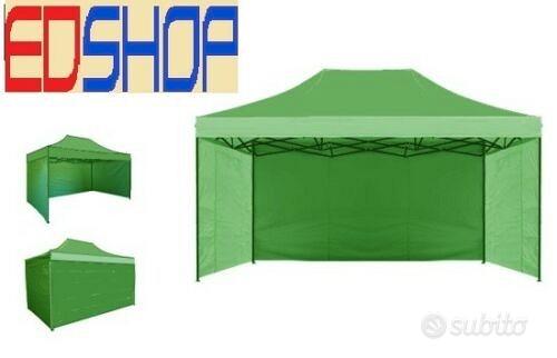 GAZEBO PROF RICHIUDIBILE BIANCO 3X4,5 mt pareti