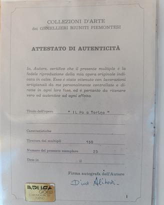 quadro originale Dino Aliberti con attestato di au