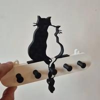 Appendi-Chiavi da Parete "Gatti Innamorati"