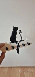 Appendi-Chiavi da Parete "Gatti Innamorati"