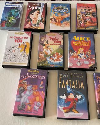 Vhs lotto 10 videocassette Disney Topolino ecc