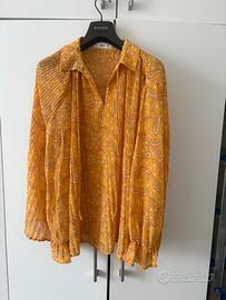 Maglia blusa camicia Mango giallo senape