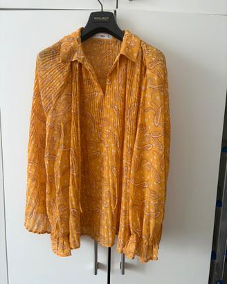 Maglia blusa camicia Mango giallo senape