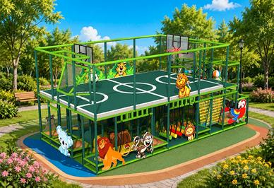 Playground con Campetto Trigioco per Parchi Gioco