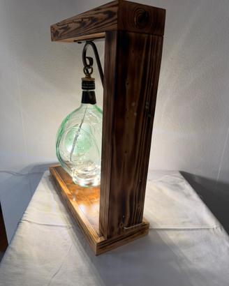 Lampada artigianale Vecchia Romagna Legno Lavorato