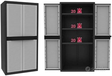 armadio in resina da esterno 90x54x180 cm NUOVO