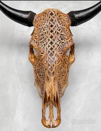 teschio inciso indonesiano 