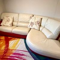 Divano letto in vera pelle