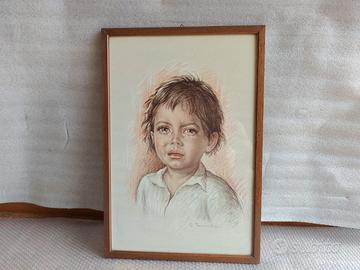 quadro vintage bambino che piange giuseppe taranti