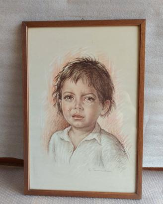 quadro vintage bambino che piange giuseppe taranti