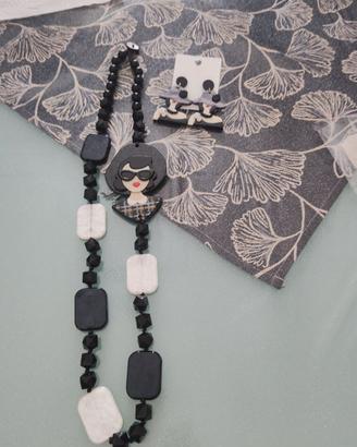 Completo collana più orecchini