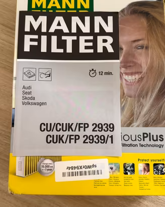 Filtro abitacolo Mann-Filter (CU/CUK/FP 2939) – Gr