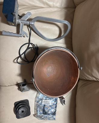 Paiolo in rame elettrico per polenta