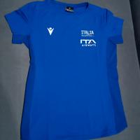T-Shirt Donna, Italbasket, Blu, Macron, Tg.M