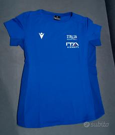 T-Shirt Donna, Italbasket, Blu, Macron, Tg.M