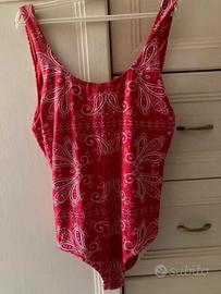 Costume intero rosso con fantasia bohémien Tezenis