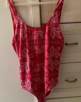 Costume intero rosso con fantasia bohémien Tezenis