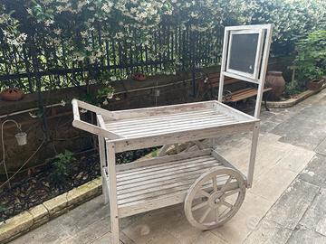 carrello da giardino decapato 