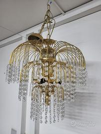 Lampadario anni 80 con swarovski