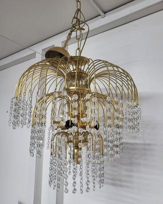 Lampadario anni 80 con swarovski