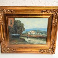 Antonio Migliardi Dipinto Olio su Tela/o Legno Qua