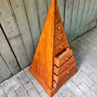 CASSETTIERA PIRAMIDALE IN LEGNO